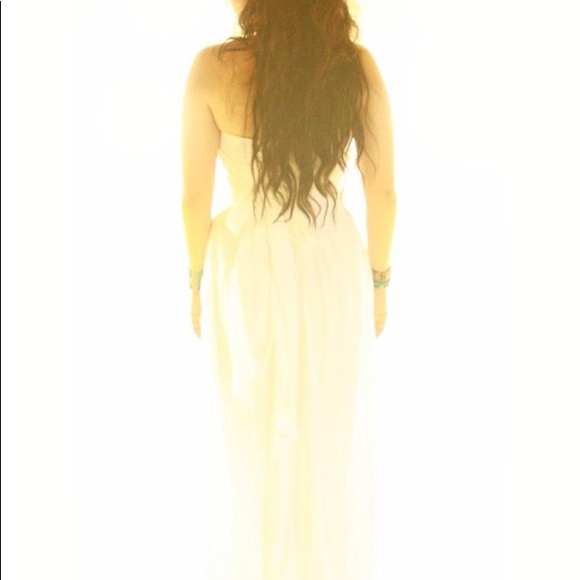 Floral embroidered bustier strapless corset dress - Picture 4 of 4